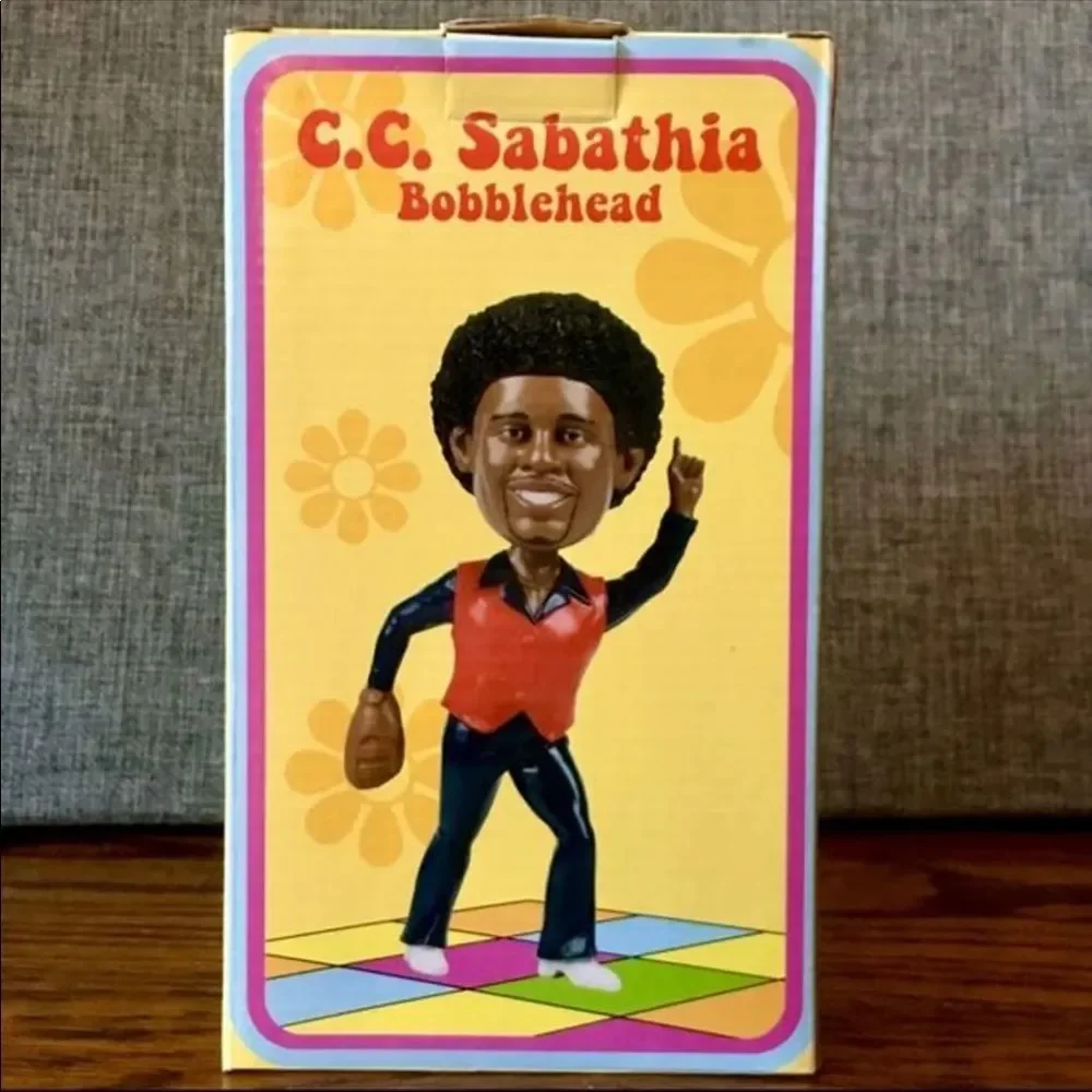 CC SABATHIA Cleveland Indians 1970s Disco BOBBLEHEAD Pre- Yankees NIB Mint